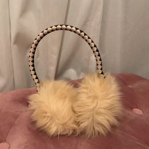 Anthropologie Faux Fur and Leather Ear Muffs